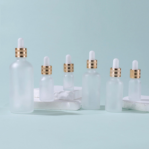 <strong>Empty</strong> Cuticle Oil Body Oil Container <strong>5ml</strong> <strong>10ml</strong> 15ml <strong>20ml</strong> <strong>30ml</strong> 50ml 100ml Frosted Glass Serum Dropper <strong>Bottle</strong> With Golden Sand Top - Product Image 1