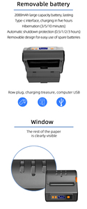 PT-390 Blue Tooth 80mm Thermal bluetooth <strong>Printer</strong> with <strong>2</strong> Printing Modes Sticker Label Mini Thermal Receipt <strong>Printer</strong> - Product Image 6