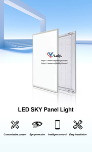 Fabrika sıcak 2X2 2x4 595x595 iç kenar aydınlatma sınır yüzeye monte tavan alüminyum LED çerçeve paneli ışıkları - Product Image 2