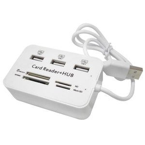 <strong>USB</strong> Hub Combo 2.0 High Speed Multi <strong>USB</strong> 2.0 Hub <strong>USB</strong> Splitter Portable All in One Mini Card Reader for SD/MMC/M2/MS <strong>Pro</strong> <strong>Duo</strong> - Product Image 1