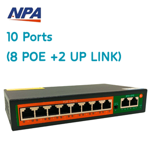 ANPA Venta caliente 48V POE Switch 8 puertos Mini RJ45 10/100Mbps QoS para interruptores de Red 8 POE + 2 Uplink IP Camera Computer - Product Image 4