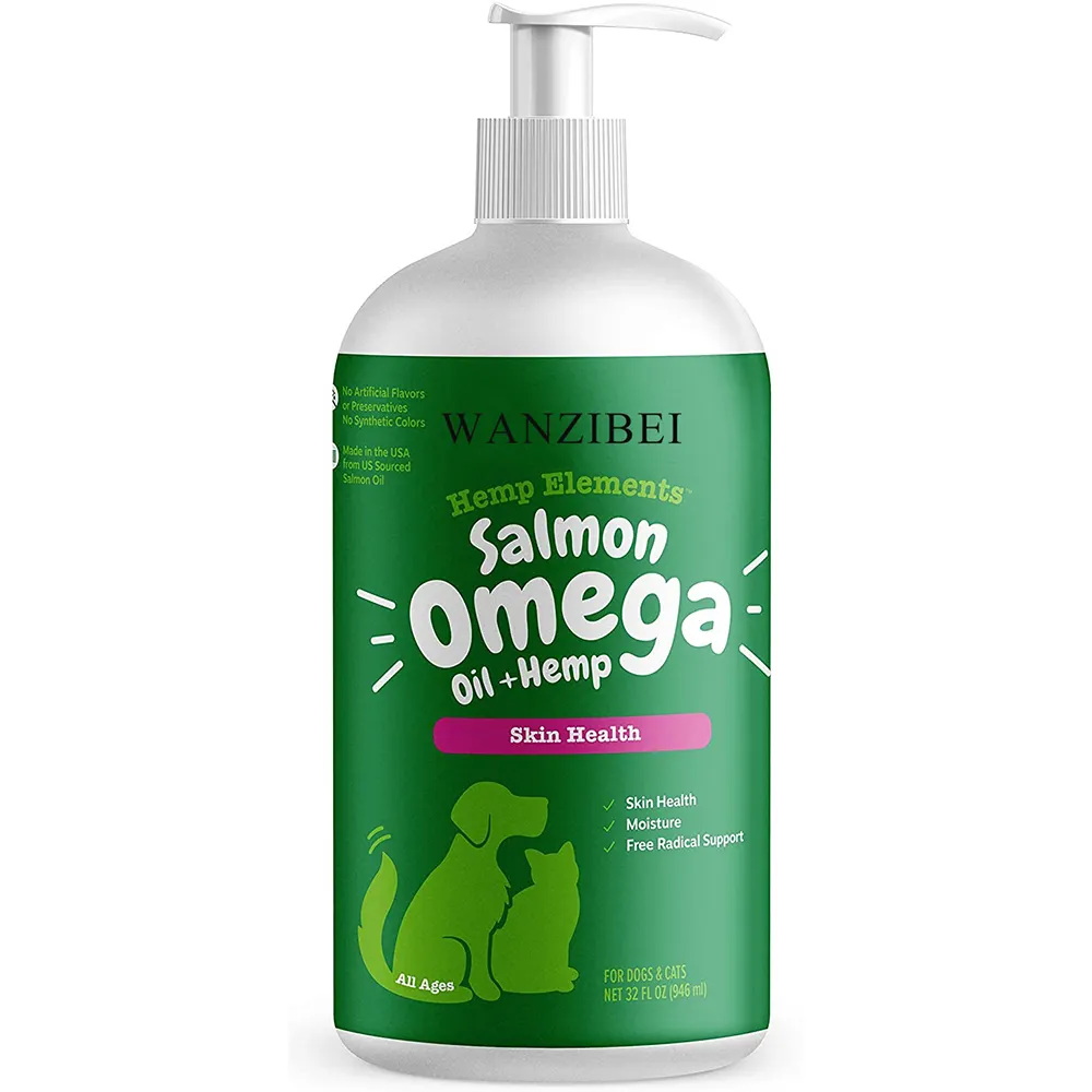 Aceite de salmón salvaje de Alaskan para perros y gatos, aceite de pescado puro 100%, comida líquida con Omega 3 y Natural EPA + DHA para abrigo de piel de mascotas