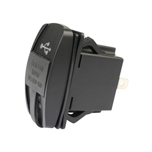 双端口防水USB扩展插座DC 12V 3.1A面板安装，带ABS 2个交流插座和2个USB a端口Wifi兼容 - Product Image 1