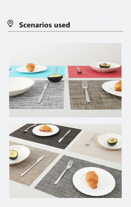 彩色PVC编织垫防滑桌垫餐厅餐桌垫 - Product Image 2