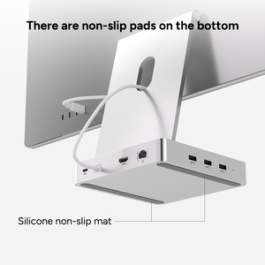 ฮับ USB สำหรับ iMac 24นิ้ว Docking Station M.2 NVMe SATA SSD iMac อุปกรณ์เสริมด้วย HDMI 4K Type 10Gbps SD TF DC Power Adapter