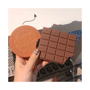 软封面可爱巧克力形笔记本迷你口袋饼干记事本记事本3205 - Product Image 1