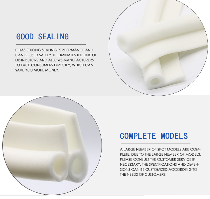 Custom high temperture resistant e-Shaped silicone rubber Seals Gaskets for oven