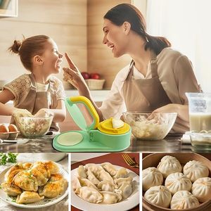 手動キッチン食品グレードPPカラフル3 in 1中型餃子プレス型キッチン用手動餃子メーカー - Product Image 5