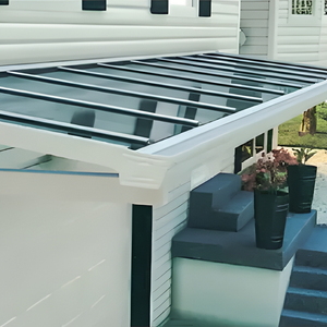 Outdoor Awnings From Polycarbonate Sheets - 10x12ft Front and Back <strong>Rain</strong> <strong>Cover</strong> for Home Awnings, Window and Door Protection - Product Image 2
