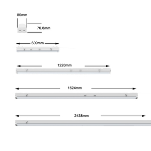 ไฟแบตเตอร์ไลท์ LED แถบเส้นตรงแบบปรับได้ CCT & wattage ได้รับความนิยมในร้านค้าพร้อมรีโมทสีขาว & การควบคุมด้วยเสียงผ่าน WiFi - Product Image 4