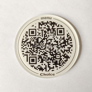 RFID Coin NFC Tag Plexiglas und weiches Epoxid material Ntg213 mit QR-Code NFC Round Adhesive Sticker Acryl karte für Restaurant - Product Image 4