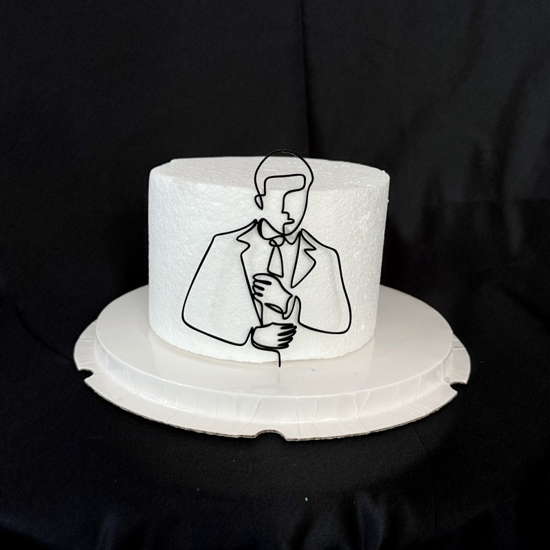 Costume rayé noir pour hommes