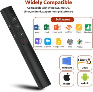 USB-C/USB-A Laserpointer für Präsentation Clicker PowerPoint Wireless Presenter Remote Smart Board Slide Show Clicker