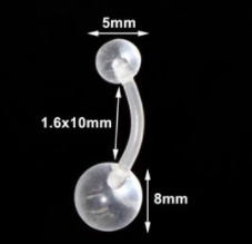 Anello per pancia in acrilico trasparente