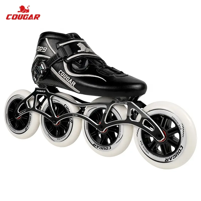 Manufacturer Customizable Racing Skates 4 Wheels Simple Classical Inline Speed Skates Boot Skating Shoes