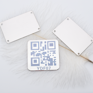 Пользовательские QR-код лазерный QR-код черный и белый пустой серебряный анодированный алюминиевый ярлык - Product Image 2