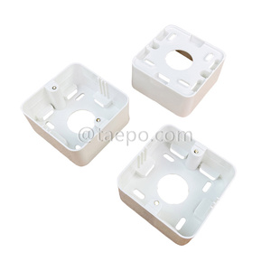 Scatola posteriore di plastica 80x80 di facile installazione per le prese a parete di fibra o rete o telecomunicazioni di allogg - Product Image 1