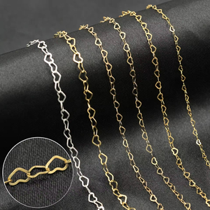 Mükemmel 14K altın kaplama kalp zinciri güzel anneler günü takı 8mm ve 3mm boyutları ile uzun ömürlü kaplama mükemmel toplu alım - Product Image 1