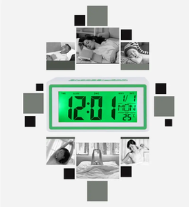 Voice <strong>Control</strong> Backlight Portable <strong>Digital</strong> Alarm Clock for Travel with Snooze, Calendar, <strong>Timer</strong> and <strong>Temperature</strong> - Product Image 3