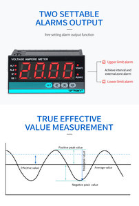 Voltímetro de 4 dígitos con 2 bucles, voltímetro de entrada Multicanal, medidor de corriente de voltaje Ac - Product Image 6