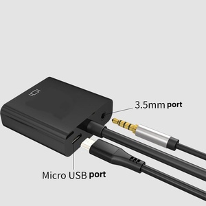 Cable HDTV a VGA con convertidor de potencia de audio para conexión de computadora Cable Adaptador de Proyector de pantalla de TV
