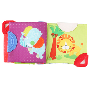 Unisex Early Educational Plush Book <strong>Toy</strong> with Teether Soft Cloth Animal Shape Quiet <strong>Style</strong> for 3-6 Months <strong>Old</strong> Babies-Packaged Sets - Product Image 5