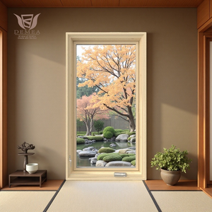 DEMEA Hurricane-Resistant Aluminium-verkleidetes Holz flügel fenster Handge kurbel tes Design für Villa Gardens Custom Weather proof Frame