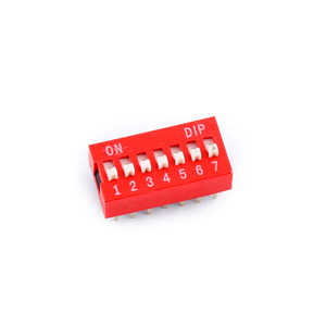 Kırmızı kadran anahtarı In-Line aralığı 2.54mm 1/2/3/4/5/6/7/8/9/10/12P elektronik bileşen pozisyonu - Product Image 2