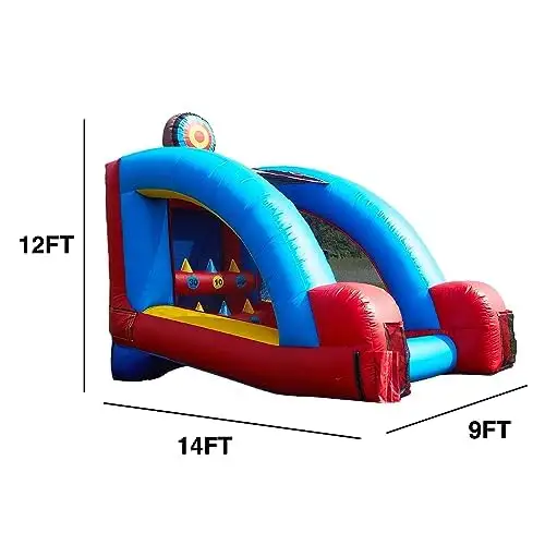 Juego de baloncesto inflable de alta calidad, popular bungee inflable para correr, aro de baloncesto, juego de lanzamiento, Negocio de fiesta