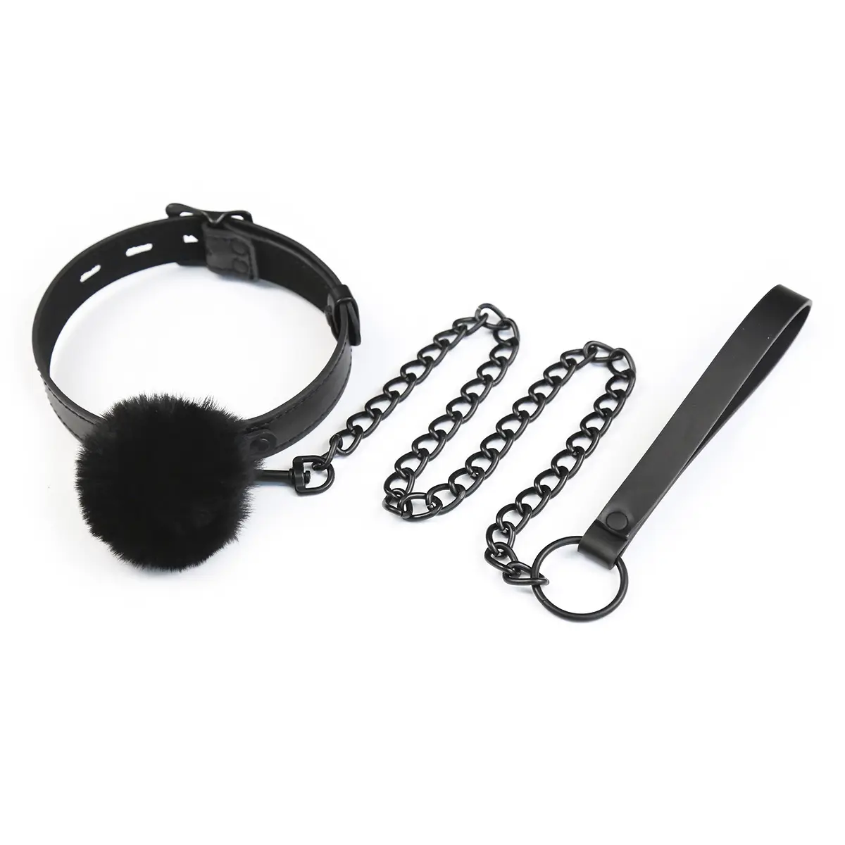 BDSM negro Collar de encaje puños de tobillo con correa cadenas ajustable collares para par esclavo Collar sexo juguete