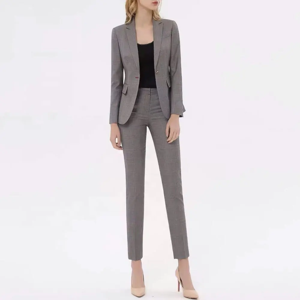 Offre Spéciale fabriqué pantalon femme blazer veste pantalon costumes Dames costume Femmes Jupe Costumes Ensembles