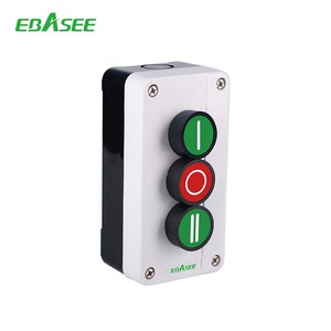 Scatola a 2 fori con pulsante verde da 22mm interruttore a pulsante di arresto di emergenza rosso - Product Image 2