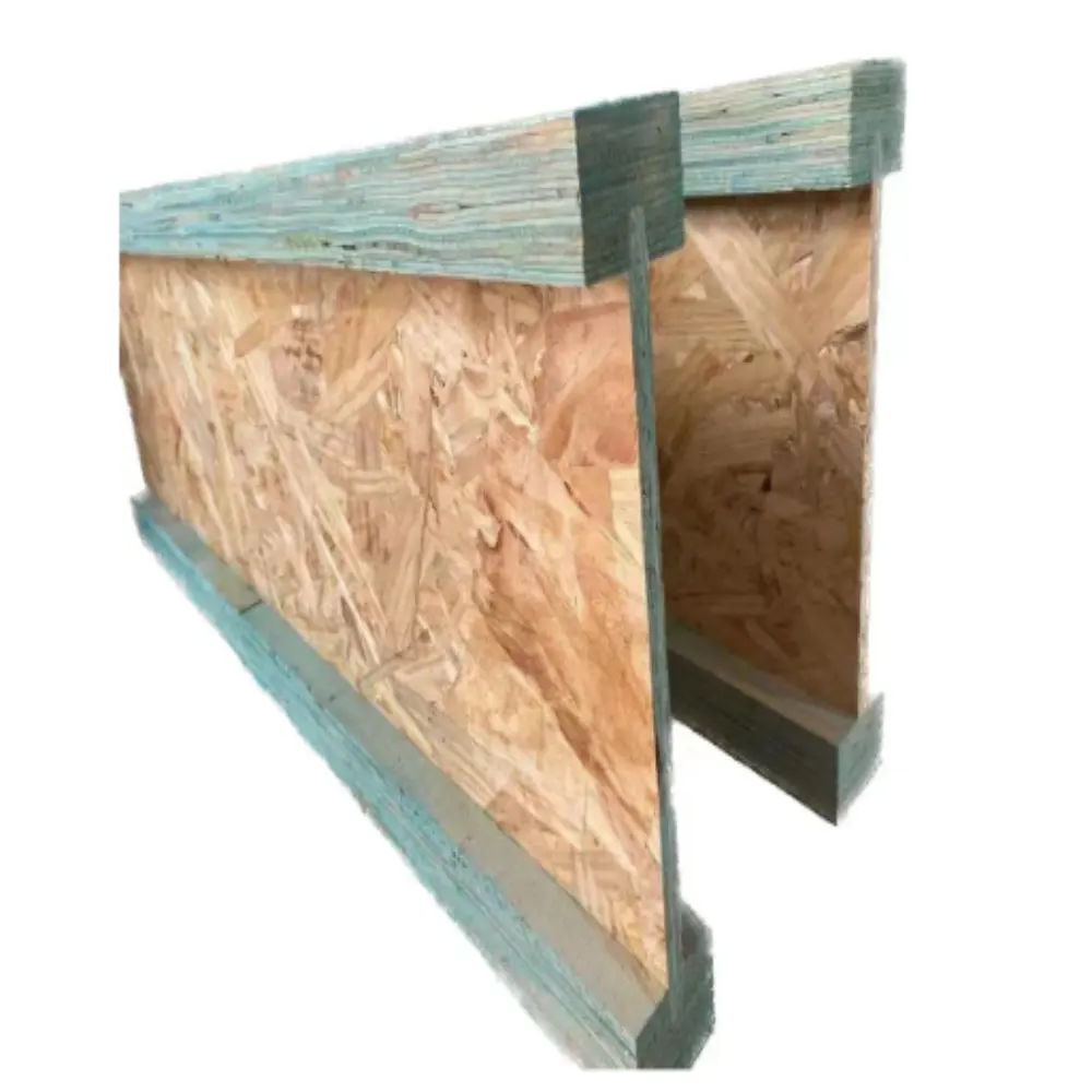 Venda de fábrica de alta qualidade em madeira de pinho LVL com OSB vigas I à prova d'água para construção de casas