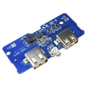 5V 2Aパワーバンク充電器モジュール充電回路基板ステップアップ電源モジュール2AデュアルUSB出力1A入力 - Product Image 5