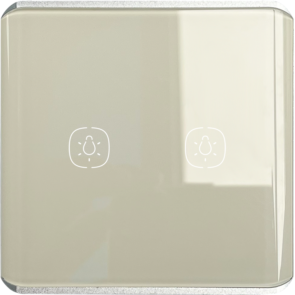 2gang Lighting switch-Khaki