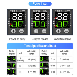 Display LCD H3Y-4 <span class=keywords><strong>Timer</strong></span> digitale-12V 24V 220V <span class=keywords><strong>Multi</strong></span>-tensione ciclo & ritardo relè di controllo