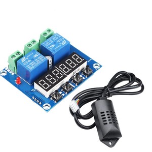 DC12V Thermostat Dual Output Temperature Humidity Thermometer Hygrometer <strong>Control</strong> <strong>Module</strong> LED Digital Display - Product Image 1