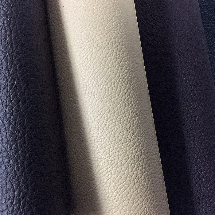 Lichi pvc leather faux leather sofa fabric, stretch leather custom vinyl fabric