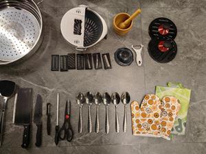 FUNITE 55PCS Cookware <strong>Set</strong> Stainless Steel Glass Cover Cookware <strong>Set</strong> - Product Image 3