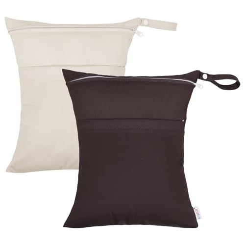 Marrón oscuro y beige