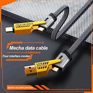สายชาร์จ PD65W เร็วอเนกประสงค์แบบ USB TO C สำหรับสายข้อมูลโทรศัพท์มือถือเหมาะสำหรับแอปเปิ้ลและแอนดรอยด์ - Product Image 2