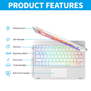 Funda para teclado para iPad 10,2 "9th 8th 7th Generation y portalápices 10,2 pulgadas/iPad Air 10,5"(3rd Gen)/iPad Pro 10,5 in - Product Image 4