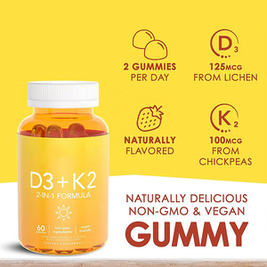 Veganistische Vitamine D3 K2 D3 10000 Iu Vitamine K2 Gummy Voor Botgezondheid Vitamine D3 Gummy - Product Image 5
