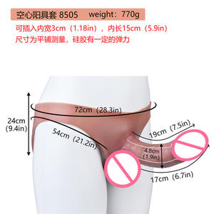 Einteilige dreieckige Silikon hose Kondom Herren tragbares Sexspielzeug für Penis verlängerung Dildos Produkt - Product Image 6