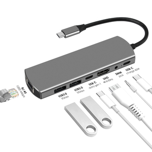 VCOM 7 in 1 adattatore Hub USB multiporta Splitter dati tipo C a HDMI USB un RJ45 Audio Dock di espansione per Computer - Product Image 1