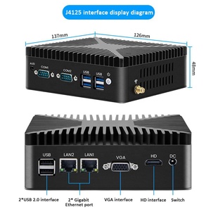 Mini ordenador de oficina J1800 J1900 J4125, Intel, Gráficos HD, VGA, HD-MI, USB 3,0, LAN Dual, Mini PC, compatible con Win 7/8/10/Linux ubuntu - Product Image 4