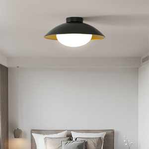 BGST Medieval LED Ceiling Lamp Black Gold Foil Niche Entry Bedroom Study Aisle Modern Atmosphere Ceiling <strong>Lighting</strong> Living Room - Product Image 1