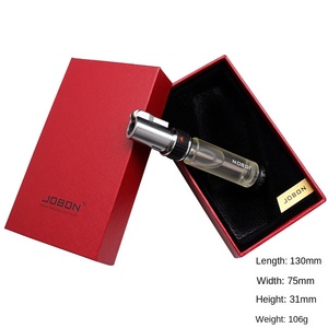 Современная пластиковая прикуриватель Jobon ZB998 с ветрозащитным элементом, надувная струйная газовая визуальная продажа бутанового топлива оптом - Product Image 5