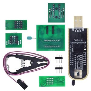 Series EEPROM <strong>Flash</strong> BIOS <strong>USB</strong> <strong>Programmer</strong> Module + SOIC8 SOP8 Test Clip + 1.8V adapter + SOIC8 adapter DIY KIT