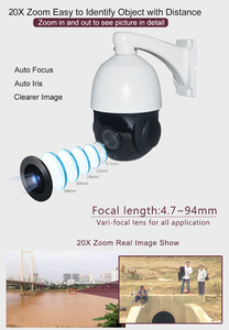 户外安全4K 8MP 20X光学变焦4.5英寸高速全彩圆顶有线防水PTZ摄像机，带光学变焦镜头 - Product Image 4